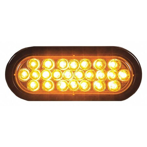 Buyers Products 6 Inch Amber Oval Recessed Strobe Light With 24 LED SL65AO