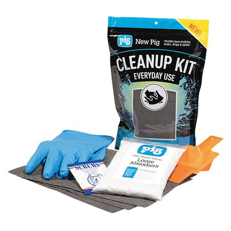 Spill Kit, 37 oz Volume Absorbed per Kit, Not Applicable Capacity, Bag, Blue, 1