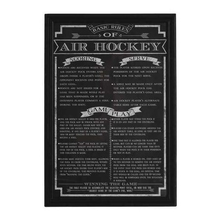 Hathaway Air Hockey Game Rules Wall Art BG2029AH