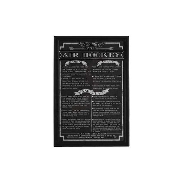 Hathaway Air Hockey Game Rules Wall Art,18 in H BG2029AH