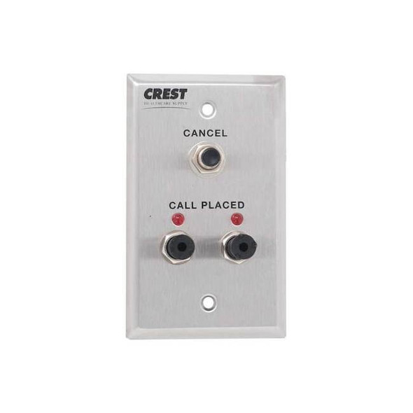 Crest Healthcare Bedside Station,Silver,4 1/2" L,24V DC B-122C
