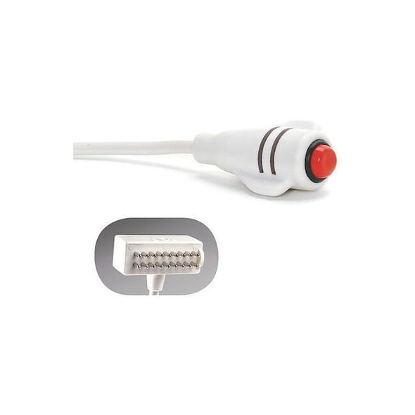 Crest Healthcare Call Cord,Dukane 18-Pin Din,White,10 ft. 9918W-10
