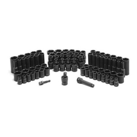 Grey Pneumatic 3/8" Drive Impact Socket Set, 81 pcs 1281