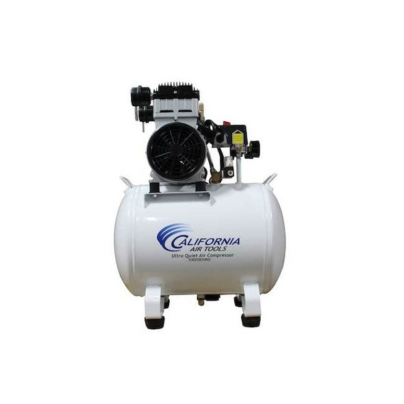 Ultra Quiet Oil-Free Hrzntl Air Compressor,10Gal,2HP