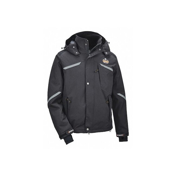 N-Ferno Jacket, 500d Nylon, Zipper with Storm Flap, Black, L 6466