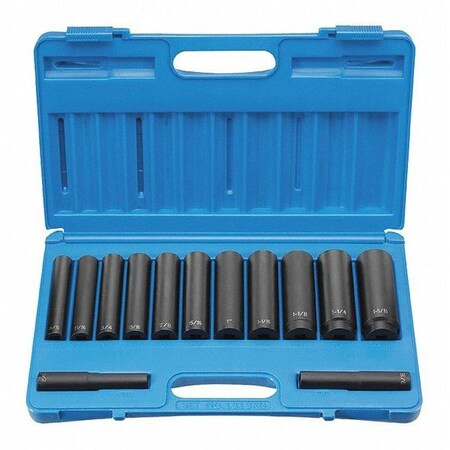 Grey Pneumatic 1/2"DR 13PC EXT DP SAE 1313XD