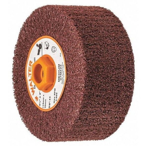 Walter Surface Technologies Finishing Drum,4-1/2"x2",Medium 07M423