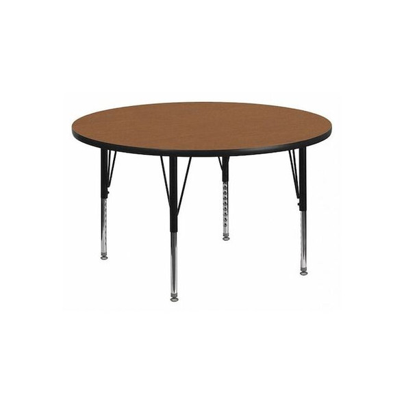 Flash Furniture Round Activity Table, Laminate, Wood Grain XU-A60-RND-OAK-T-P-GG