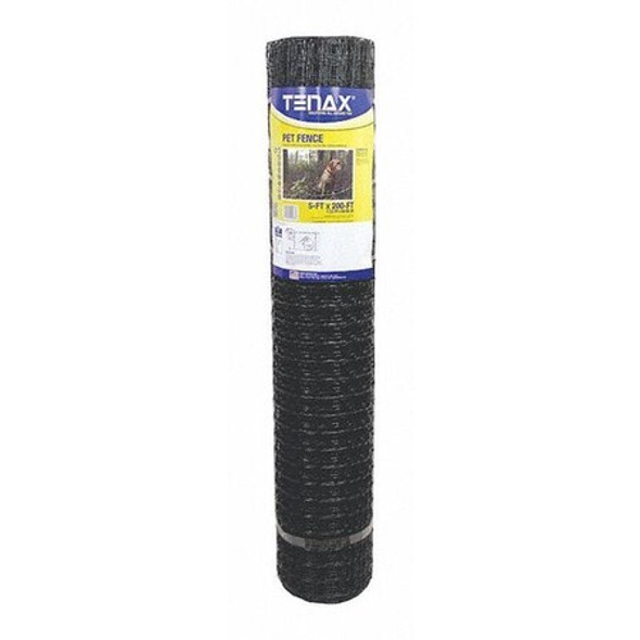 Tenax Pet Fence,Premium,5ft.x200ft.,Black 2A140078 Tenax Pet Fence,Premium,5ft.x200ft.,Black 2A140078