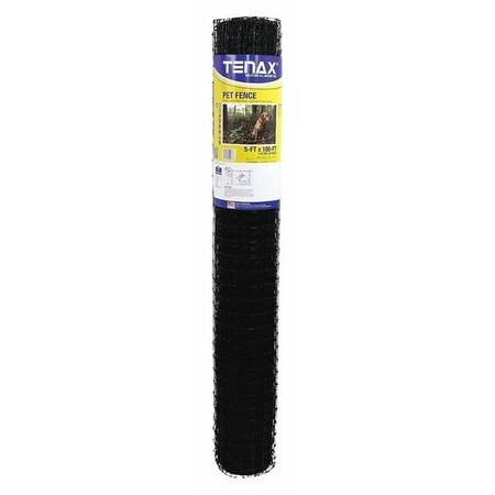 Tenax Pet Fence, Pro, 5ft. x 100 ft. Black 2A140081
