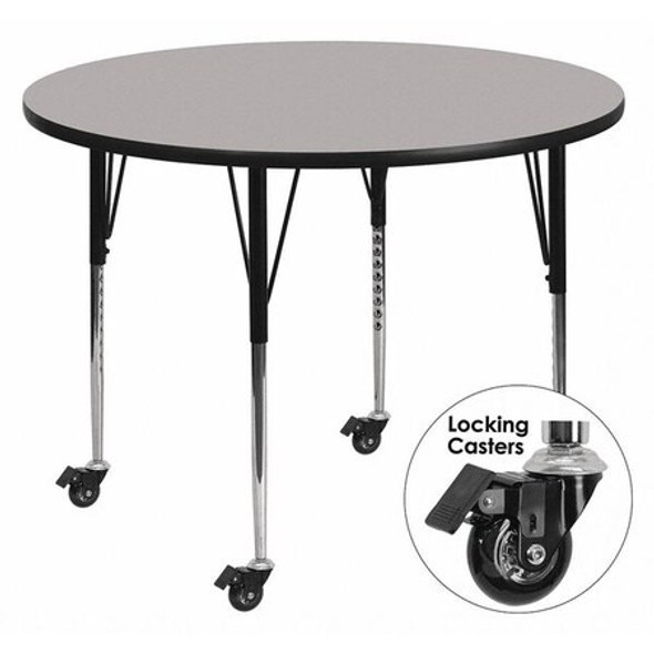 Activity Table,Round,Lckng Cstr,Gray,60" Activity Table,Round,Lckng Cstr,Gray,60"