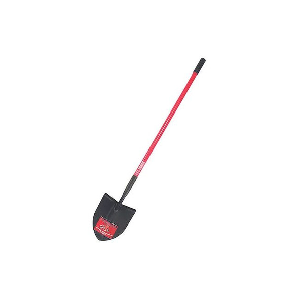 Round Point Shovel, 14 ga. Steel Blade, 60 in L Fiberglass Handle