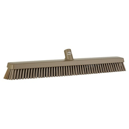 Remco 24 in Sweep Face Broom Head, Soft/Stiff Combination, Brown 319566