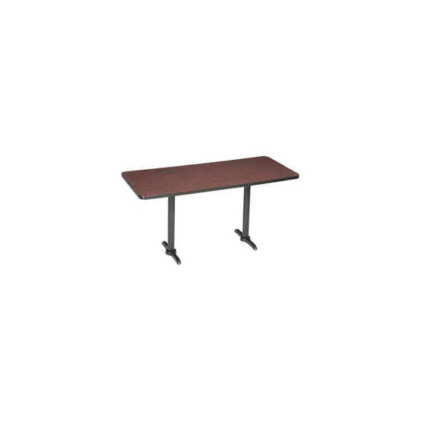 Interion Bar Height Breakroom Table 72""L x 30""W Mahogany