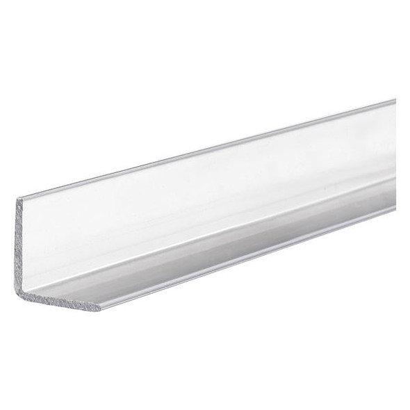 Gray Polycarbonate Polycarbonate Angle Stock, 3 ft L, 0.05 in T, 9,700 psi