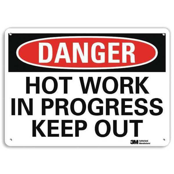 Lyle Danger Sign,4 Hole Mount,10in W x 7in H, U3-1663-RA_10X7 U3-1663-RA_10X7