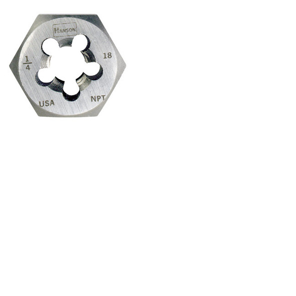 1/4" - 18 NPT Re-threading Hexagon Taper Pipe Die, Bulk 7403