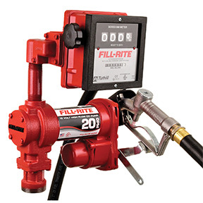 12 Volt DC 20 GPM (76 LPM) Pump with Gallon Meter, Hose and Manual Nozzle FR4211H