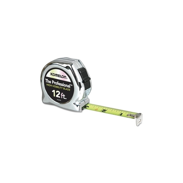 High Viz Professional Tape Measures, 5/8 in x 12 ft Pack of 4