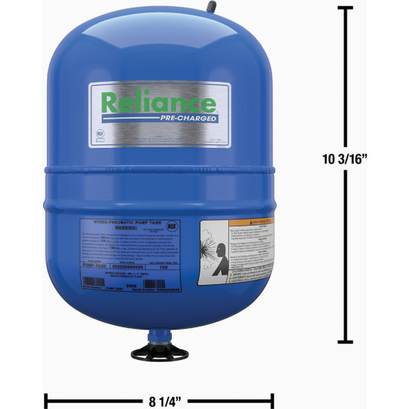 Reliance 2 Gal. Inline Pressure Pump Tank PMDI-2 419395
