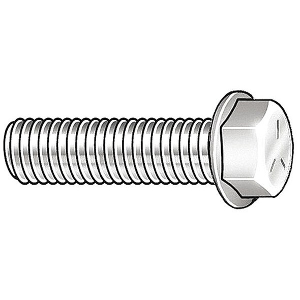 Class 8.8, M6-1.00 Flange Bolt, Zinc Plated Steel, 18 mm L, 100 PK