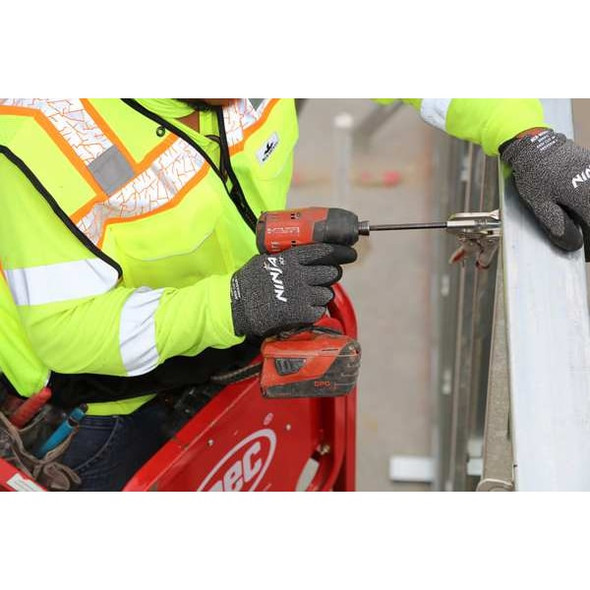 Mcr Safety Ninja Ice Acrylic Terry Inner Lining, XL, Black, White N9691XL