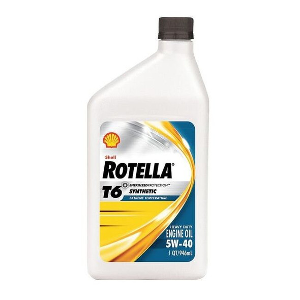Rotella Diesel Engine Oil, 1 Qt., 5W-40, Rotella T6 550049479