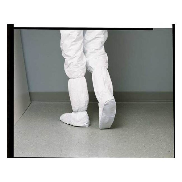 Disposable Boot Covers, M, Tyvek(R) IsoClean(R), Elastic, Serged Seam