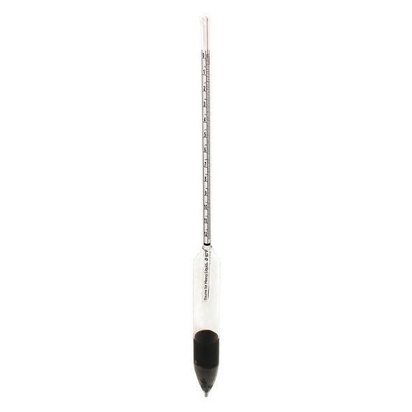 Vee Gee Hydrometer,Baume Scale,Glass,305mm L 6609-11