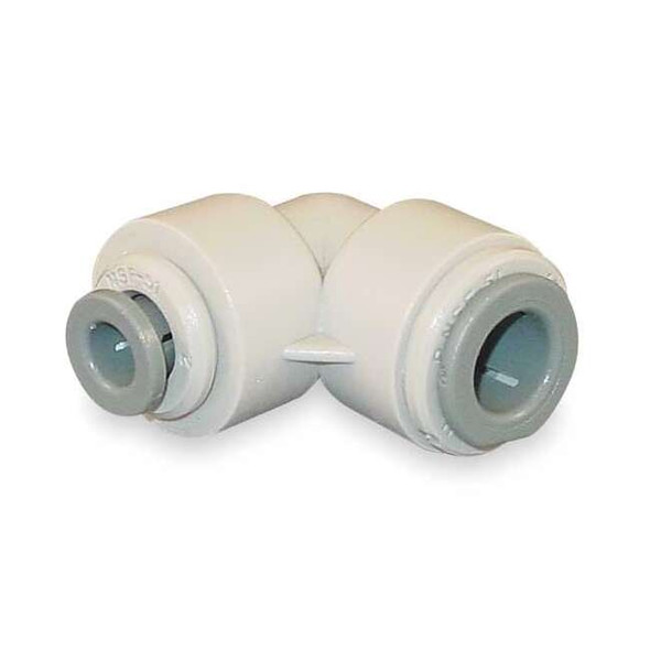Push-Fit Elbow Fitting, 3/8 in x 5/16 in Tube Size, Acetal, Gray, 10 PK