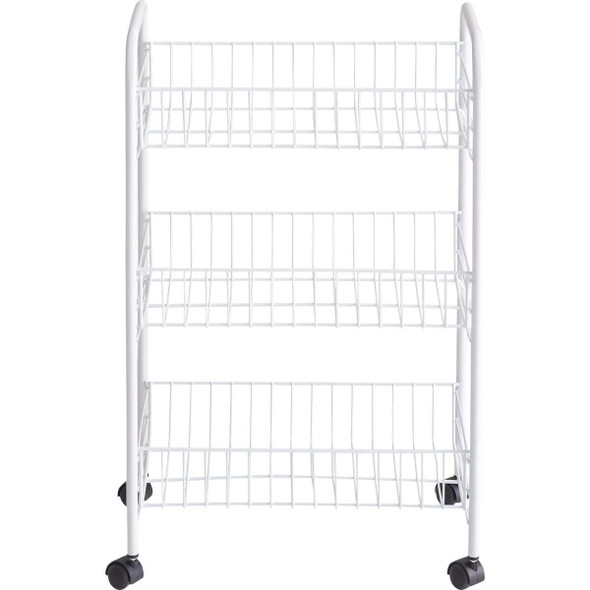 Rubbermaid White 3-Tier Wheeled Storage Cart 2149484