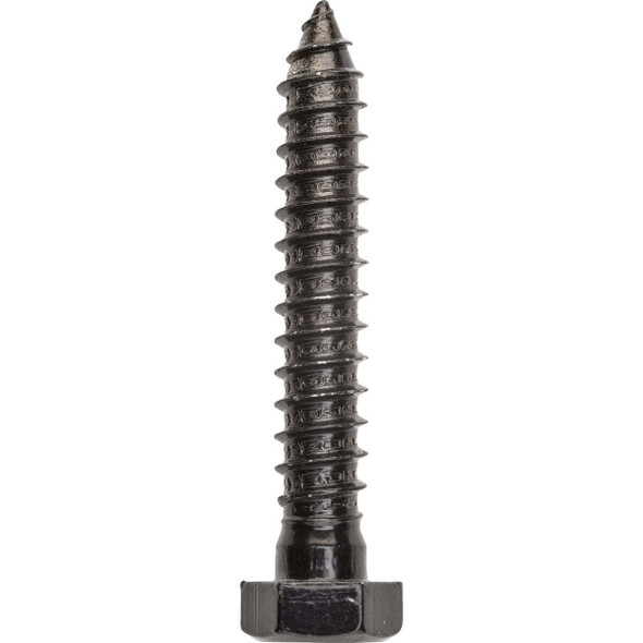 National Hardware 1/2 In. x 3 In. Hex Head Black Lag Bolt (4-Count) N179-155