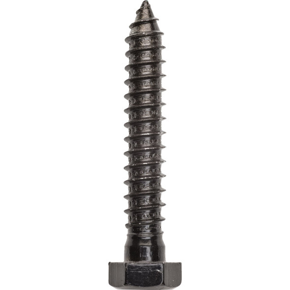 National Hardware 1/2 In. x 3 In. Hex Head Black Lag Bolt (4 Ct.) N179-155