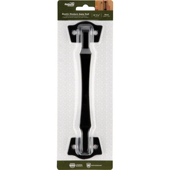 National Hardware 9-13-16 In. Black Rustic Modern Gate Pull N166-027 221353