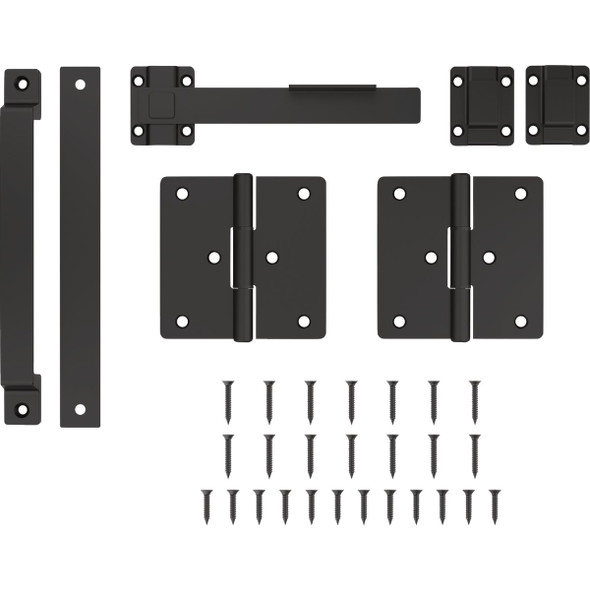 National Hardware 4-Piece Black Modern Gate Kit N166-026