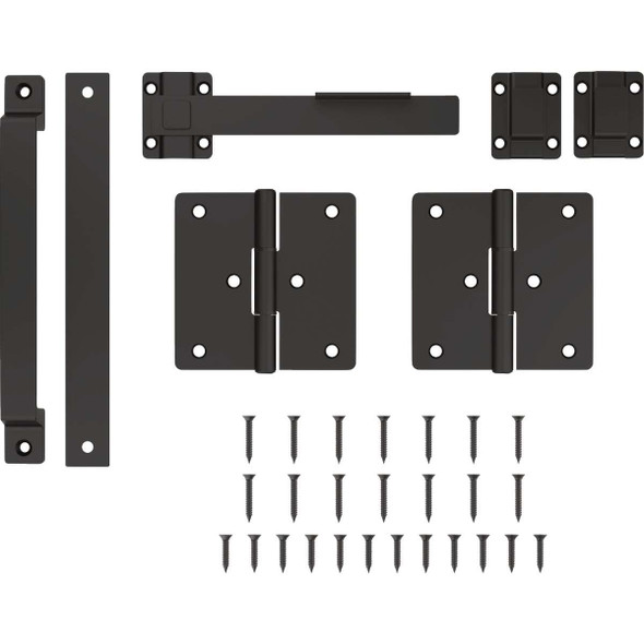 National Hardware 4-Piece Black Modern Gate Kit N166-026