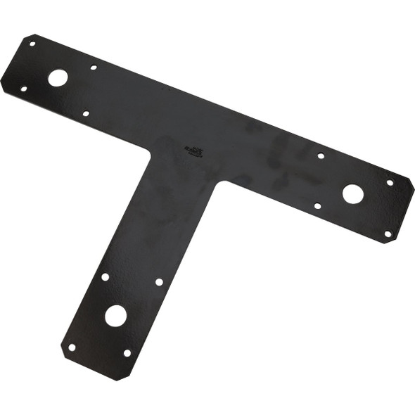 National Hardware 12 In. x 8 In. Black T-Plate N266-472
