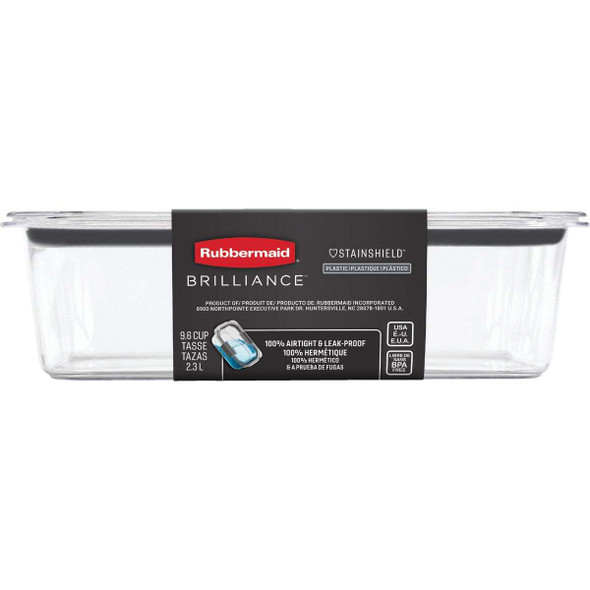 Rubbermaid Brilliance 9.6 C. Clear Rectangle Food Storage Container 2183415