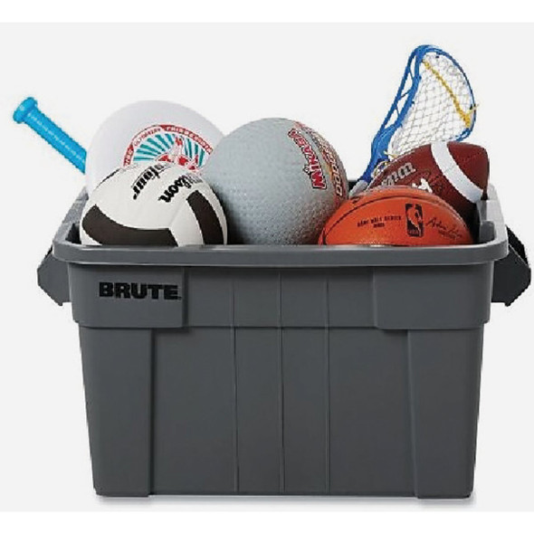 Rubbermaid Commercial Brute 14 Gal. Gray Storage Tote with Lid Rubbermaid Commercial Brute 14 Gal. Gray Storage Tote with Lid