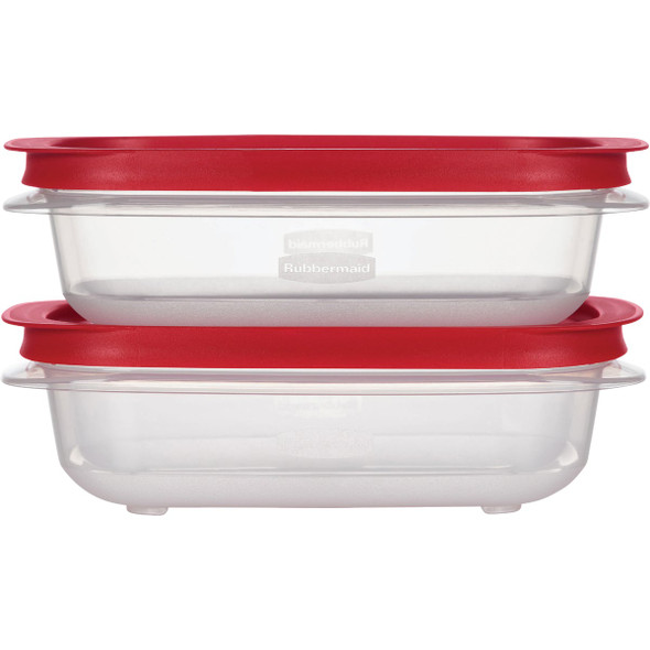 Rubbermaid 3.57-Cup EasyStore Rectangular Food Storage Container with Lid (2 Pack)
