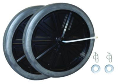 Rubbermaid® Commercial 12-Inch Wheel Kit with Hardware, Black FG9W71L2BLA