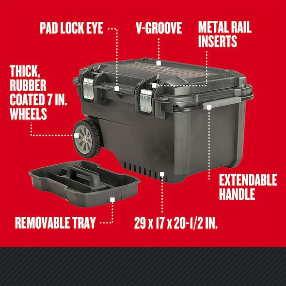 Craftsman Storage, 29" 24 gal. Wheeled Lockable To CMST24800