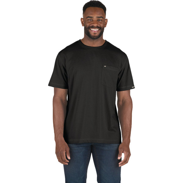 Berne Performance Men's Large Tall Black Short Sleeve Pocket T-Shirt BSM38BKT440