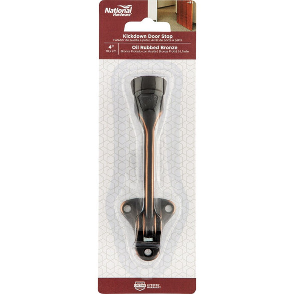 National Hardware 5 In. Oil Rubbed Bronze Kickdown Door Stop N830-571 246048