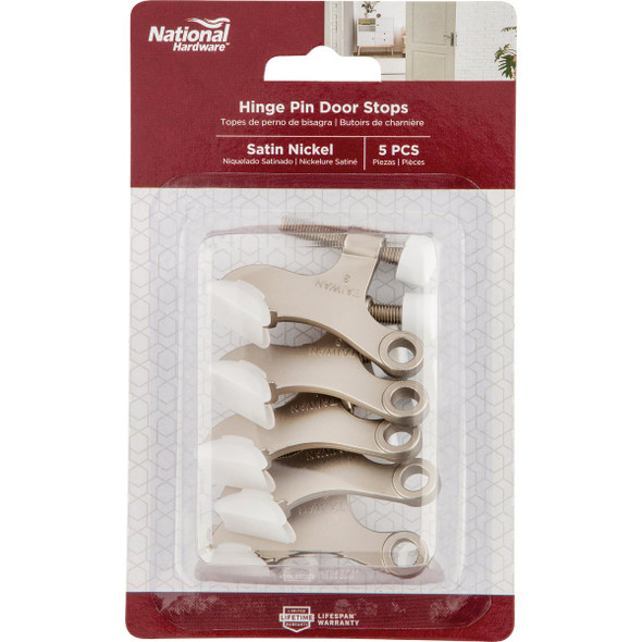 National Hardware Satin Nickel Hinge Pin Door Stop (5-Pack) N830-564 234824