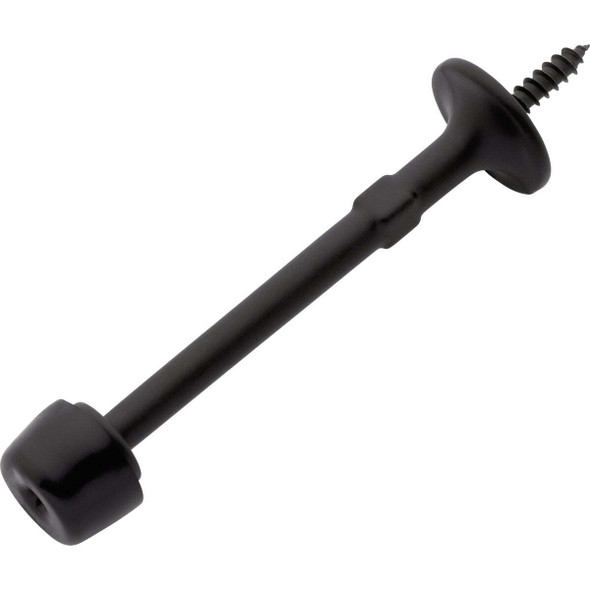 National Hardware 4 In. Matte Black Rigid Door Stop (Bagged) N830-583