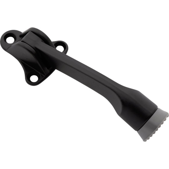 National Hardware 4 In. Matte Black Kickdown Door Stop N830-587