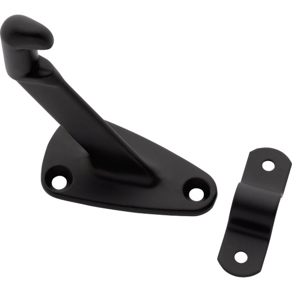 National Hardware Matte Black Handrail Bracket (Bag) N830-591