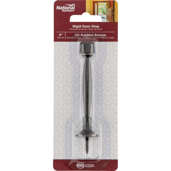 National Hardware 4 In. Oil Rubbed Bronze Rigid Door Stop N830-553 223112