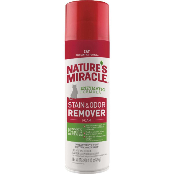 Nature's Miracle 17.5 Oz. Foam Aerosol Cat Stain And Odor Remover P-68341